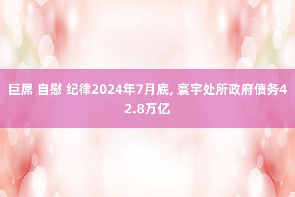 巨屌 自慰 纪律2024年7月底， 寰宇处所政府债务42.8万亿