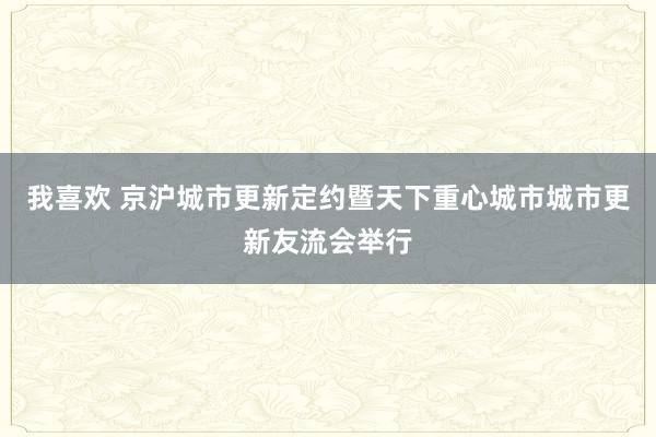 我喜欢 京沪城市更新定约暨天下重心城市城市更新友流会举行