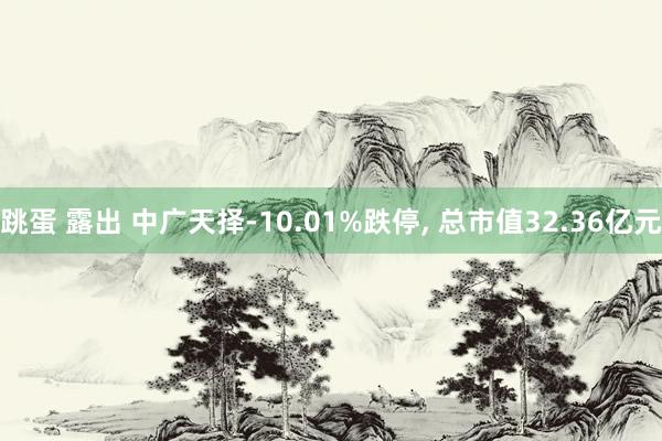 跳蛋 露出 中广天择-10.01%跌停， 总市值32.36亿元