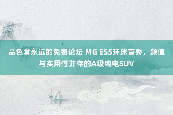 品色堂永远的免费论坛 MG ES5环球首秀，颜值与实用性并存的A级纯电SUV