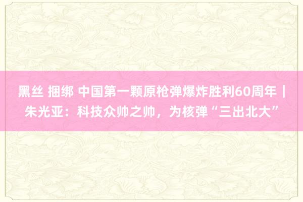 黑丝 捆绑 中国第一颗原枪弹爆炸胜利60周年｜朱光亚：科技众帅之帅，为核弹“三出北大”