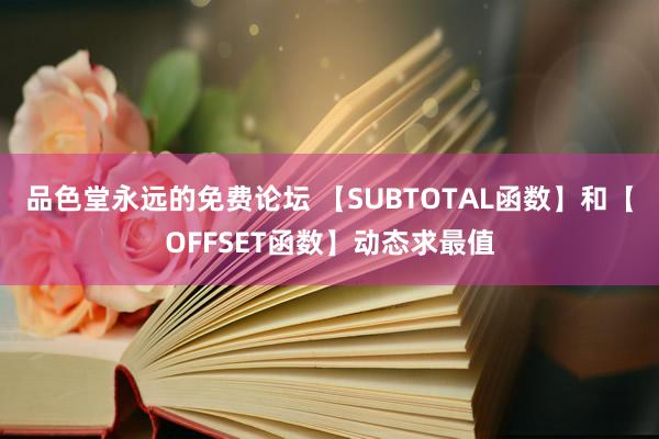 品色堂永远的免费论坛 【SUBTOTAL函数】和【OFFSET函数】动态求最值