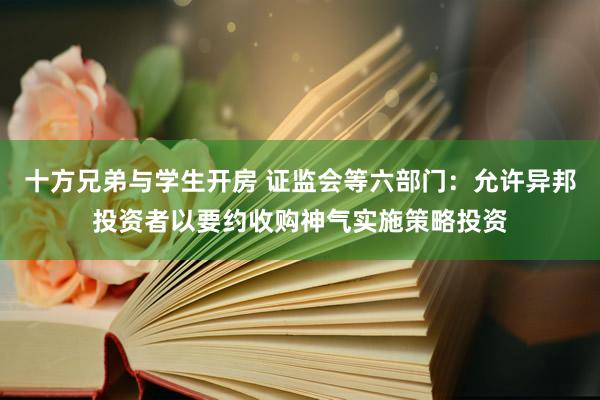 十方兄弟与学生开房 证监会等六部门：允许异邦投资者以要约收购神气实施策略投资