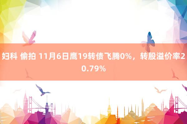 妇科 偷拍 11月6日鹰19转债飞腾0%，转股溢价率20.79%