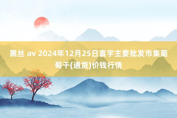 黑丝 av 2024年12月25日寰宇主要批发市集葡萄干(通货)价钱行情